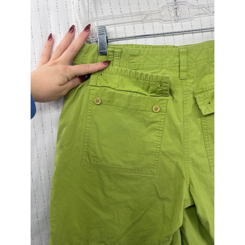 Talbots Womens Shorts Sz 6 Lime Green Stretch Poplin Outdoorsy Beachy Casual - Picture 4 of 11